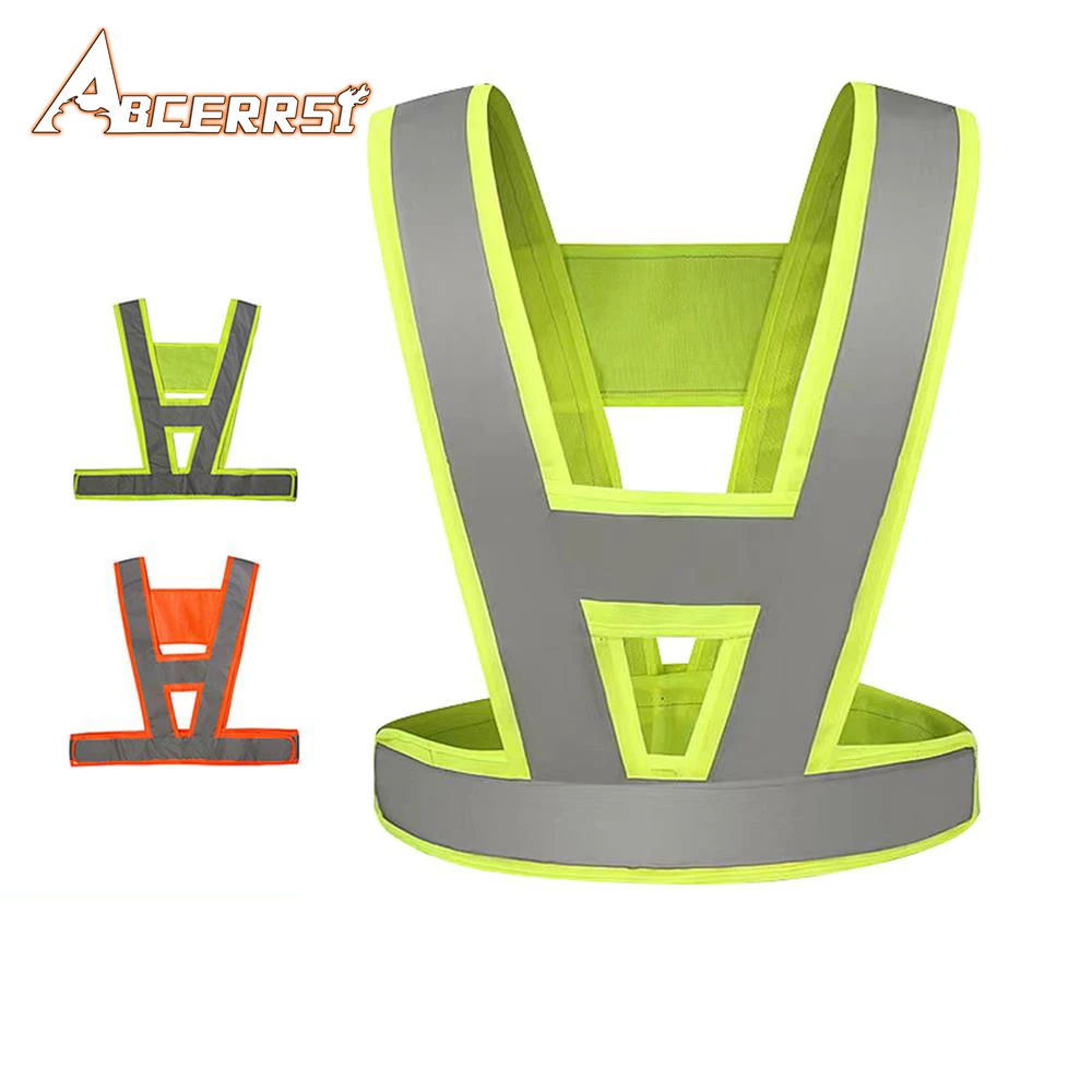 Motorcycle High Visibility Reflective Vest Belt for Night Running and Cycling Safety Security Warning Vest