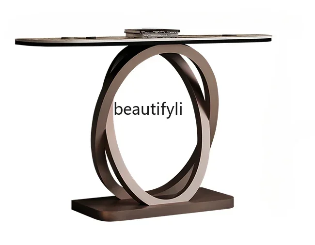 Light Luxury Console Table Villa Hotel Modern Minimalist Doorway Shelf Aisle Curio Cabinet Pieces Table