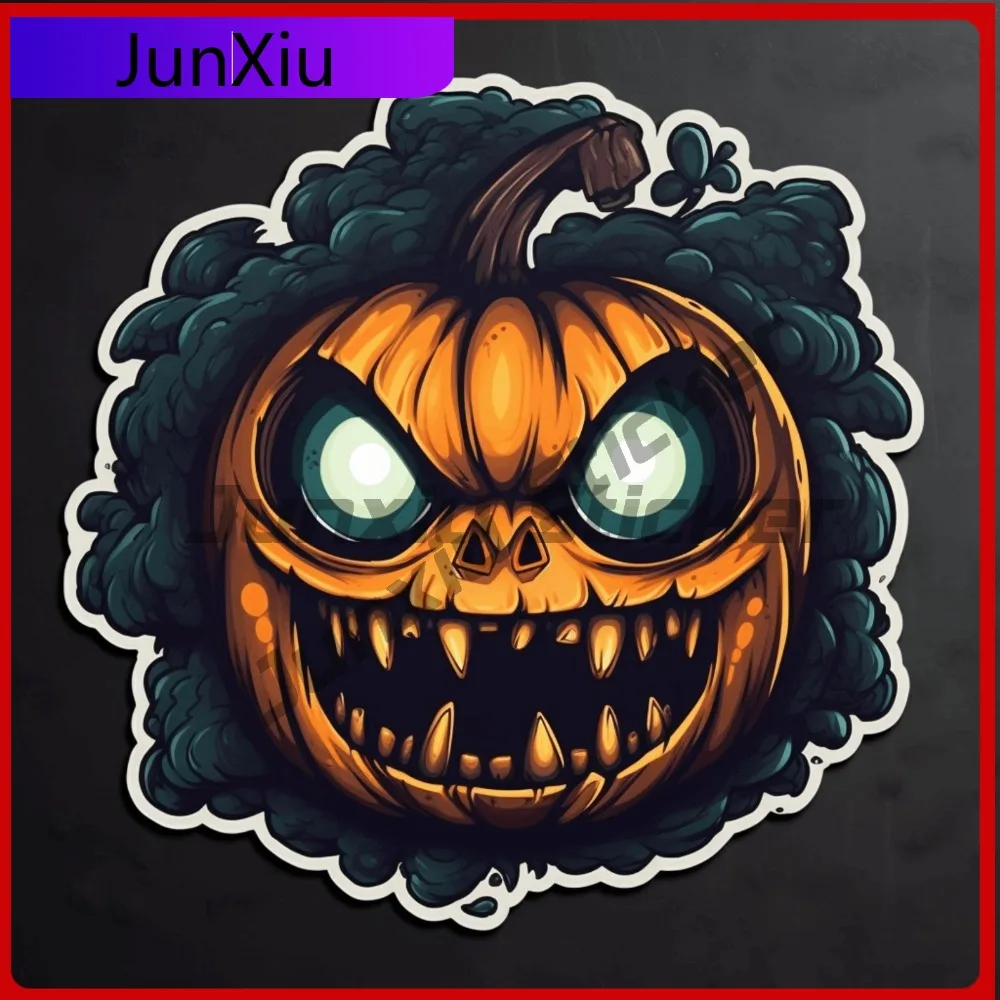Halloween Pumpkin Sticker Scary Decal for Truck Vintage Waterproof Vinyl Accessor Car Laptop Window Bumpe