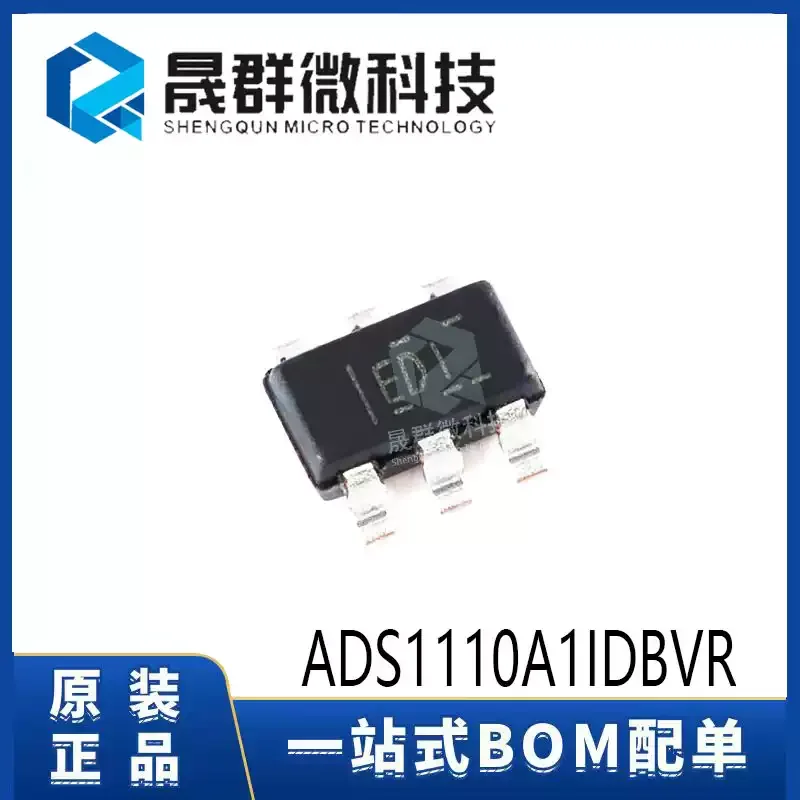 Brand new original ADS1110A1IDBVR silk screen ED1 SOT-23-6 16 bit analog-to-digital converter chip