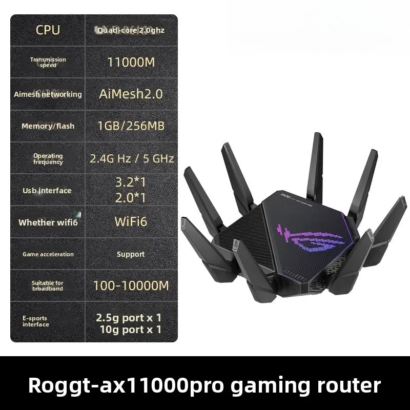 GT-AX11000 PROwifi6 Tri-band Wireless 10 Gigabit Professional Gaming Router