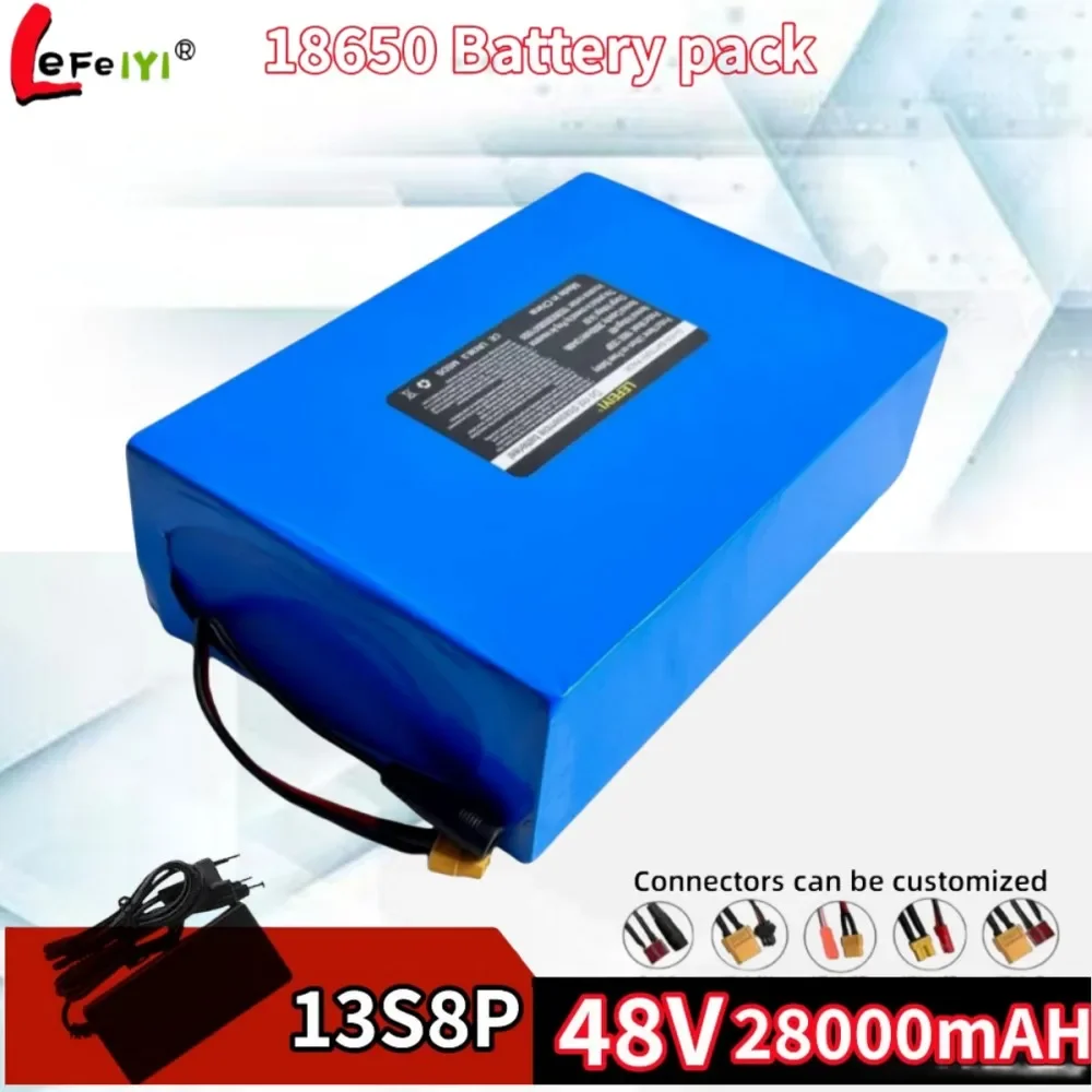 13S8P 48V 28000mAh Battery 18650 13S8P 1000W Battery Built-in 50A BMS Harley Citycoco Electric Scooter Battery