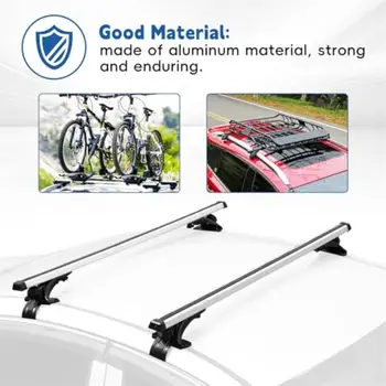 48palcový univerzální střešní nosič zavazadel s příčnou tyčí na střechu auta se 3 druhy svorek pro snadnou instalaci a bezpečnou přepravu 10 nejlepší prodej univerzální svorka na střešní nosič - №10