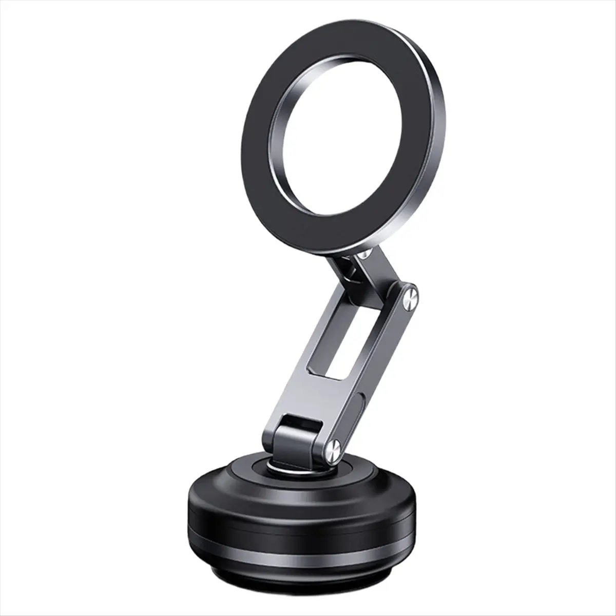 AA676~Upgraded Magnetic Car Phone Holder 360°Rotation & Vacuum Suction Anti-Slip Shockproof Universal Fit for All Phones Grey