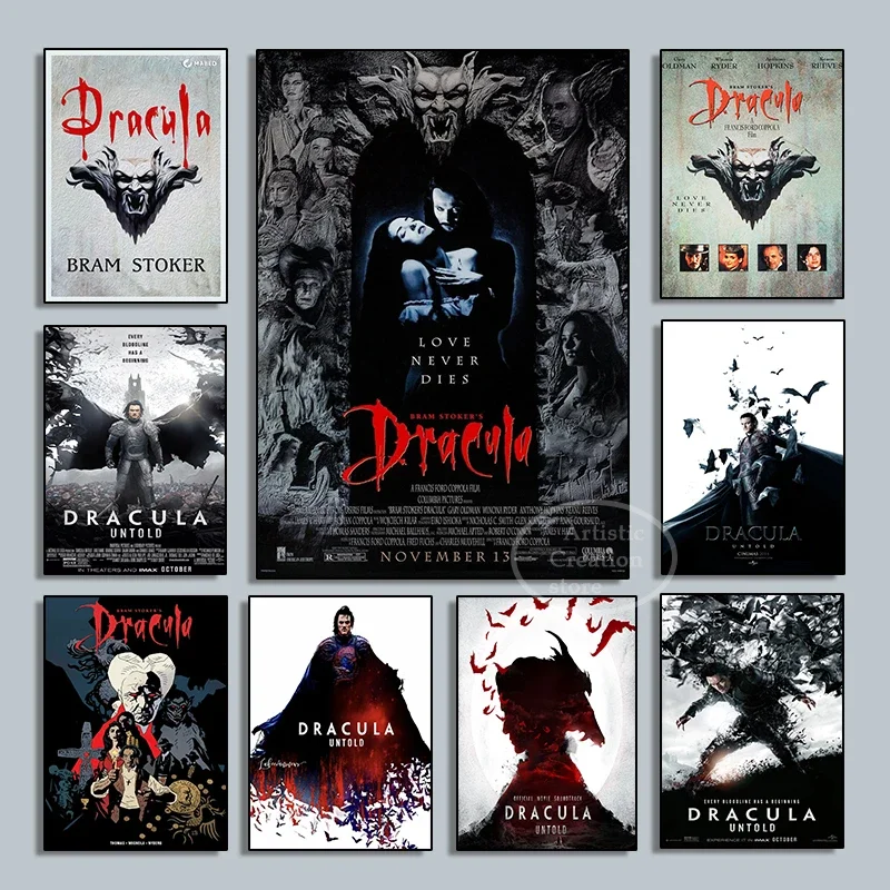 Dracula Untold Poster Horror Movie Artwork Canvas Painting and HD Print Pictures for Bedroom Club Wall Home Decoration Cuadros
