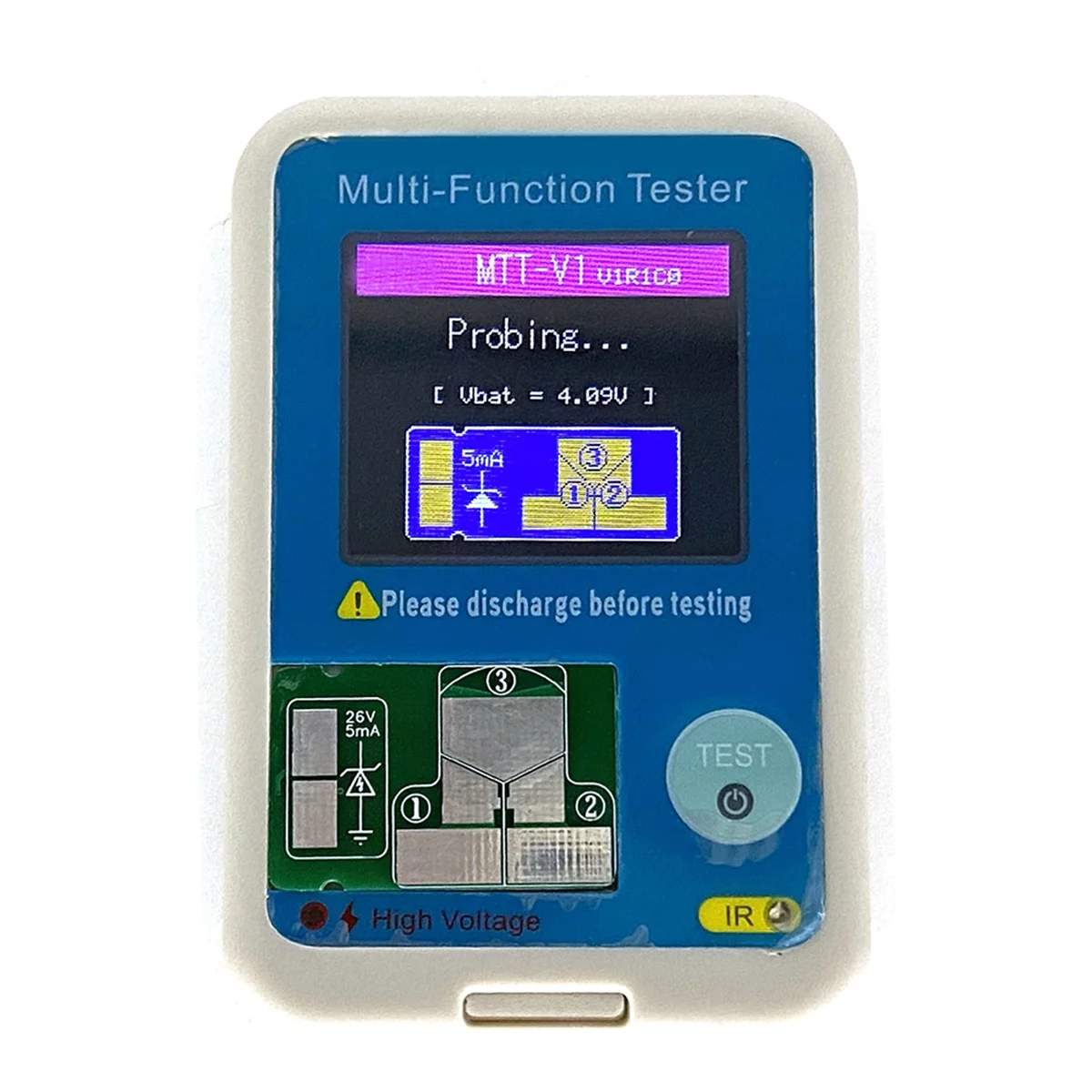 MTT-V1 High Precision Transistor Tester Multimeter for Diode Triode MOS/PNP/NPN Capacitor Resistor Transistor