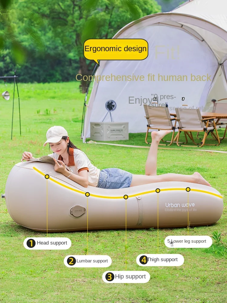 Wave Automatic Inflatable Sofa Single Lunch Break Mattress Outdoor Household Portable Camping