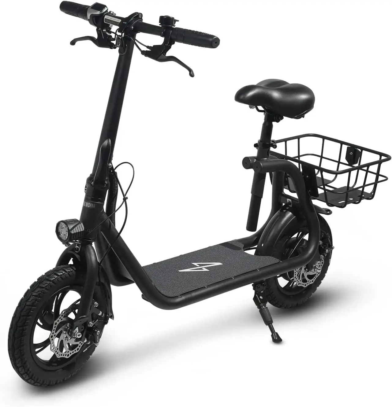 Commuter R1 - Electric Scooter for Adults Foldable Scooter with Seat & Carry Basket 450W Brushless Motor 36V 15MPH 265lbs