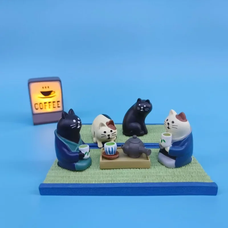 زخرفة مصغرة لسطح المكتب الداخلي ، شخصيات حركة القط الشاي على الطريقة اليابانية ، إكسسوارات السيارة الداخلية ، قلب جرلي الراتنج ، هدية إبداعية