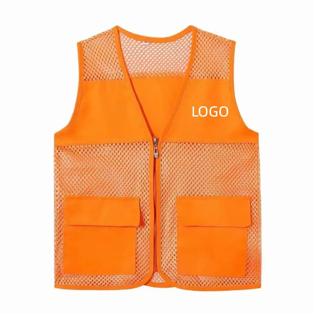 Outdoor Volunteer Fishing Net Vest Personalized Printed Logo Breathable Mesh Activity Promotion Public Service Advertising Shirt