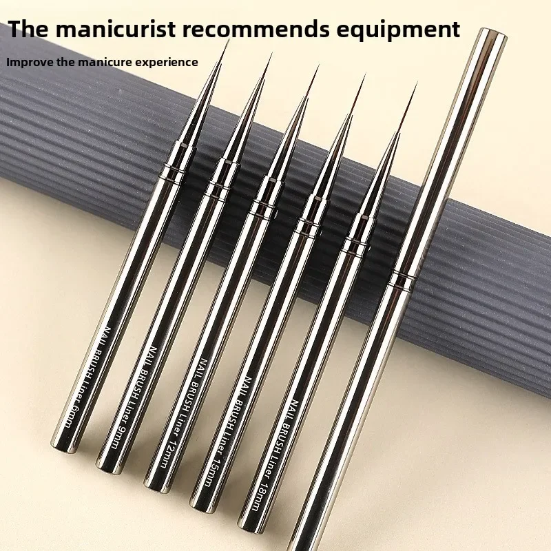 Nails Art Liner Brushes Elongated Lines Striping Drawing Painting 6/9/12/15/18mm Nail Design Pen Professional Manicure Tool