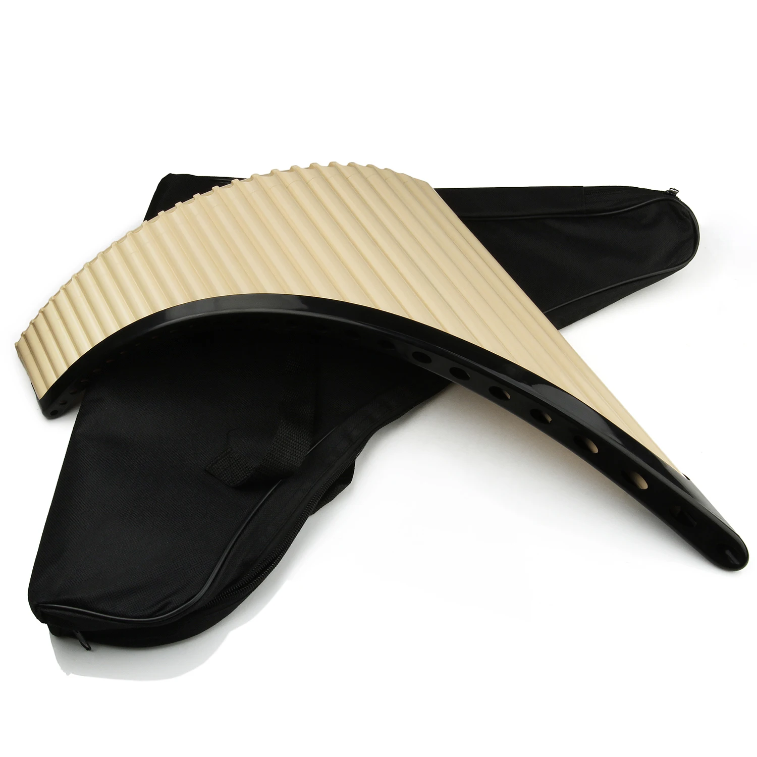 Professional ABS Panflute, Musical Instrument Panpipe, Transverse Pan Fluta Music Wind Musicales, Diatonic Scale, 26 C Key Pipes