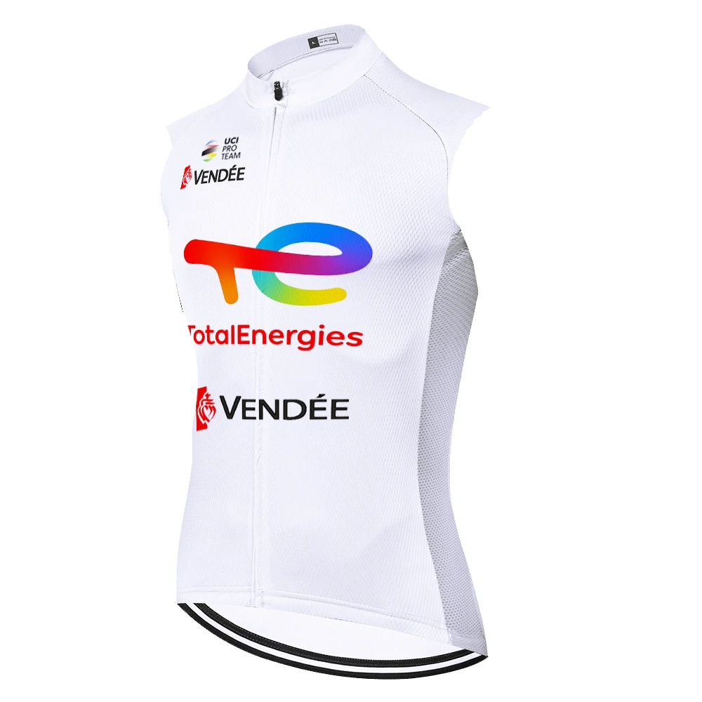 Total new energies sleeveless Cycling Jersey Mallot Ciclismo Hombre Verano not windproof Maillot Ciclismo Hombre Verano Maillot