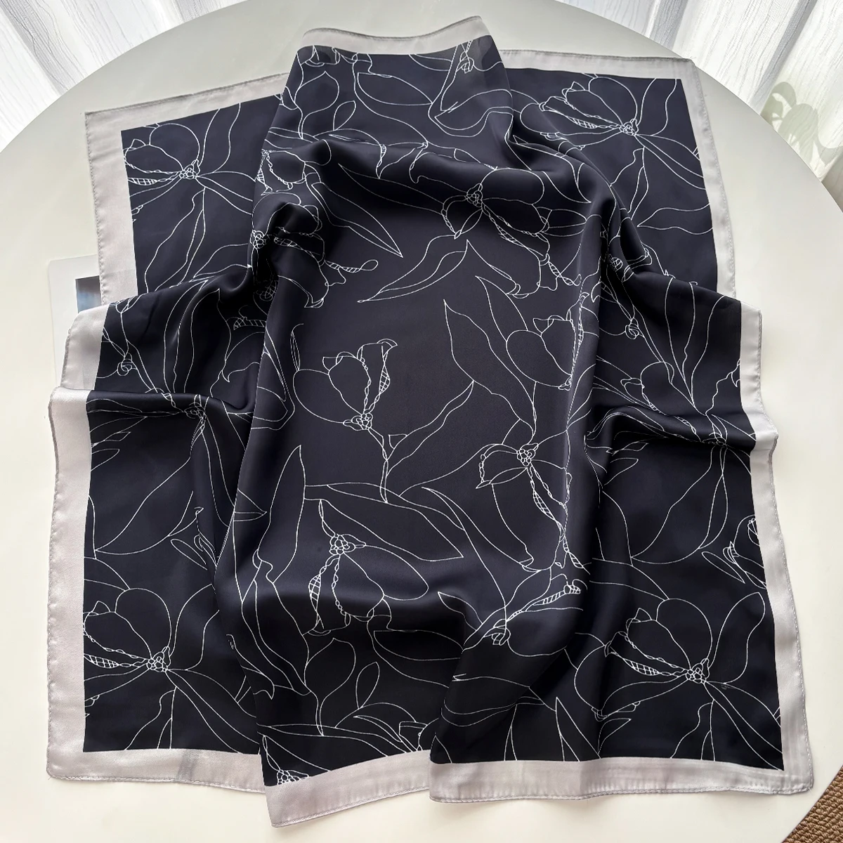Design Print Scarf Silk Imitation Scarf for Women Square Hairbands Foulard Female Bandana Neck Kerchief Headbands 2026 New image 3