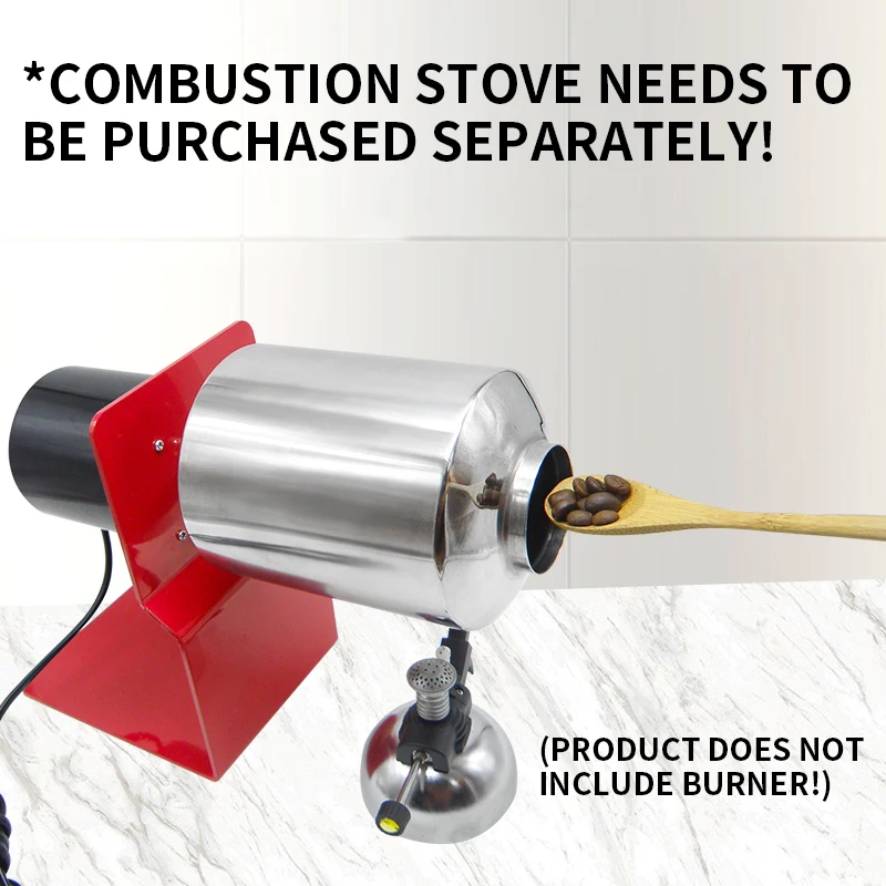 الفولاذ المقاوم للصدأ آلة تحميص حبوب البن محمصة قهوة الأسطوانة بيكر 220 فولت أدوات الخبز فراي الفول السوداني الحبوب المكسرات مجفف