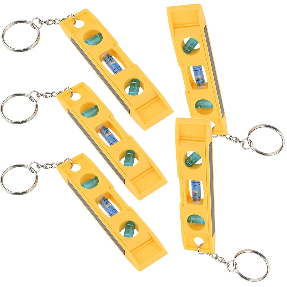 5PCS Magnetic Level Tool with Keychain Compact and Lightweight Measuring Device for Accurate Horizontal and Vertical Alignments