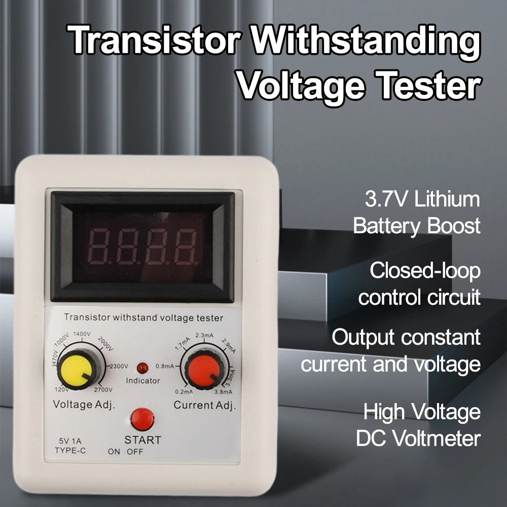 Digital Transistor Tester Resistance Capacitance MOS Diode Triode Capacitance Resistance Meter Voltage Capability Detector