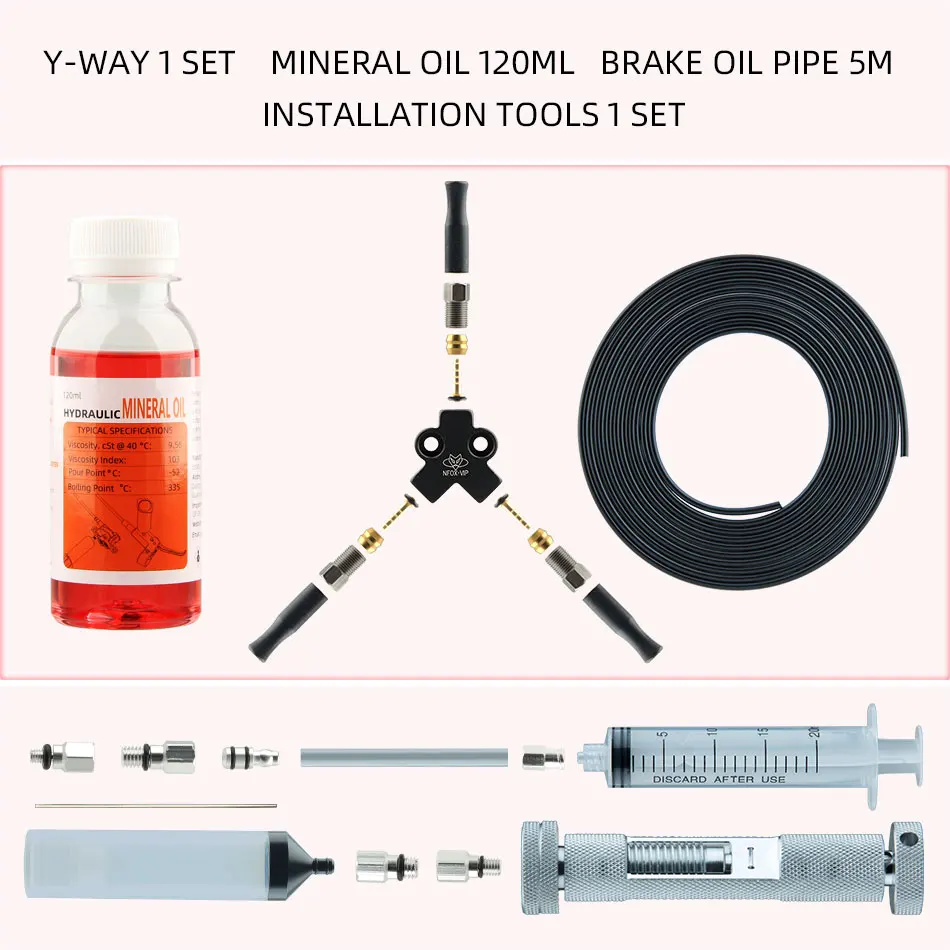 Tricycle Hydraulic Brake Three-way Aluminum Alloy One To Two Accessory Modification Connector Oil Pipe Distri Highway Cycling