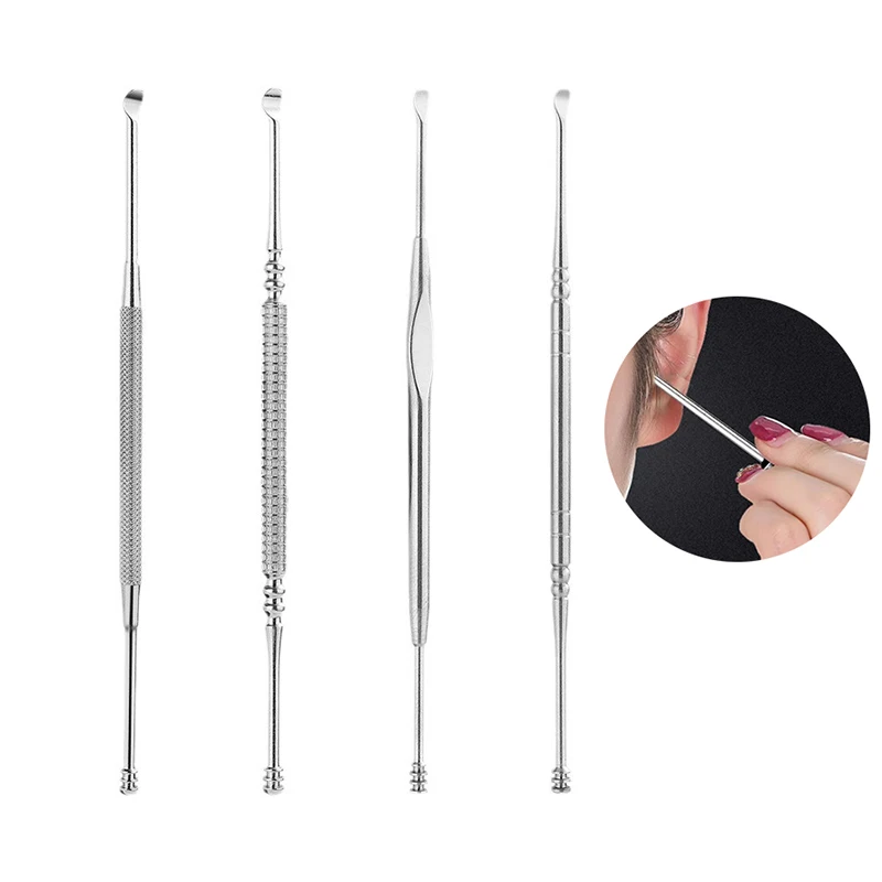 1pcs Ear Cleaner Wax Pickers Earpick Wax Remover Curette Ear Pick Cleaner Spoon Care Ear Clean Tool Double-ended Earpick