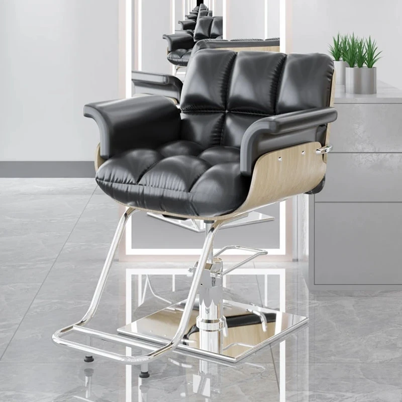 Salon Schoonheid Kapper Stoel Ijzeren Kapperszaak Goud Comfort Mannen Kapper Stoel Gepersonaliseerd Ontwerp Silla De Barbero Salon Meubels