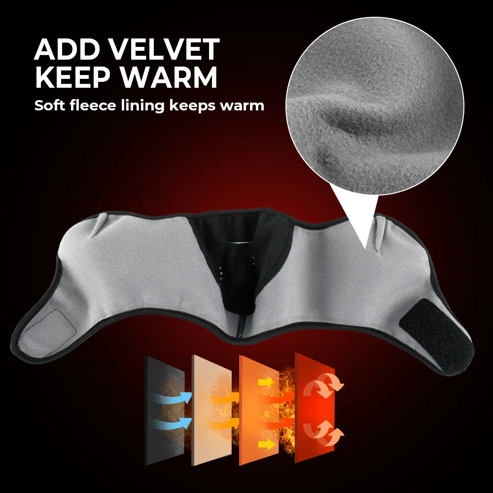 Winter Thermal Balaclava Fleece Half Face Mask Neck Warmer Ear Cover Ski Windproof Snowboard Scarf Bandand Helmet Cap Men Women