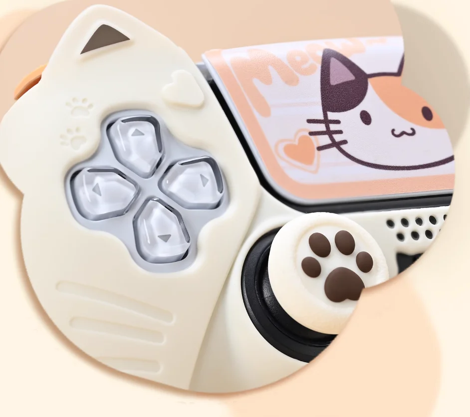น่ารัก Calico Cat ซิลิโคนนุ่ม Protector R2 L2 สติกเกอร์ผิวสําหรับ Sony Dualsense 5 PS5 Controller กรณี Thumb Stick Grip Cap Cover