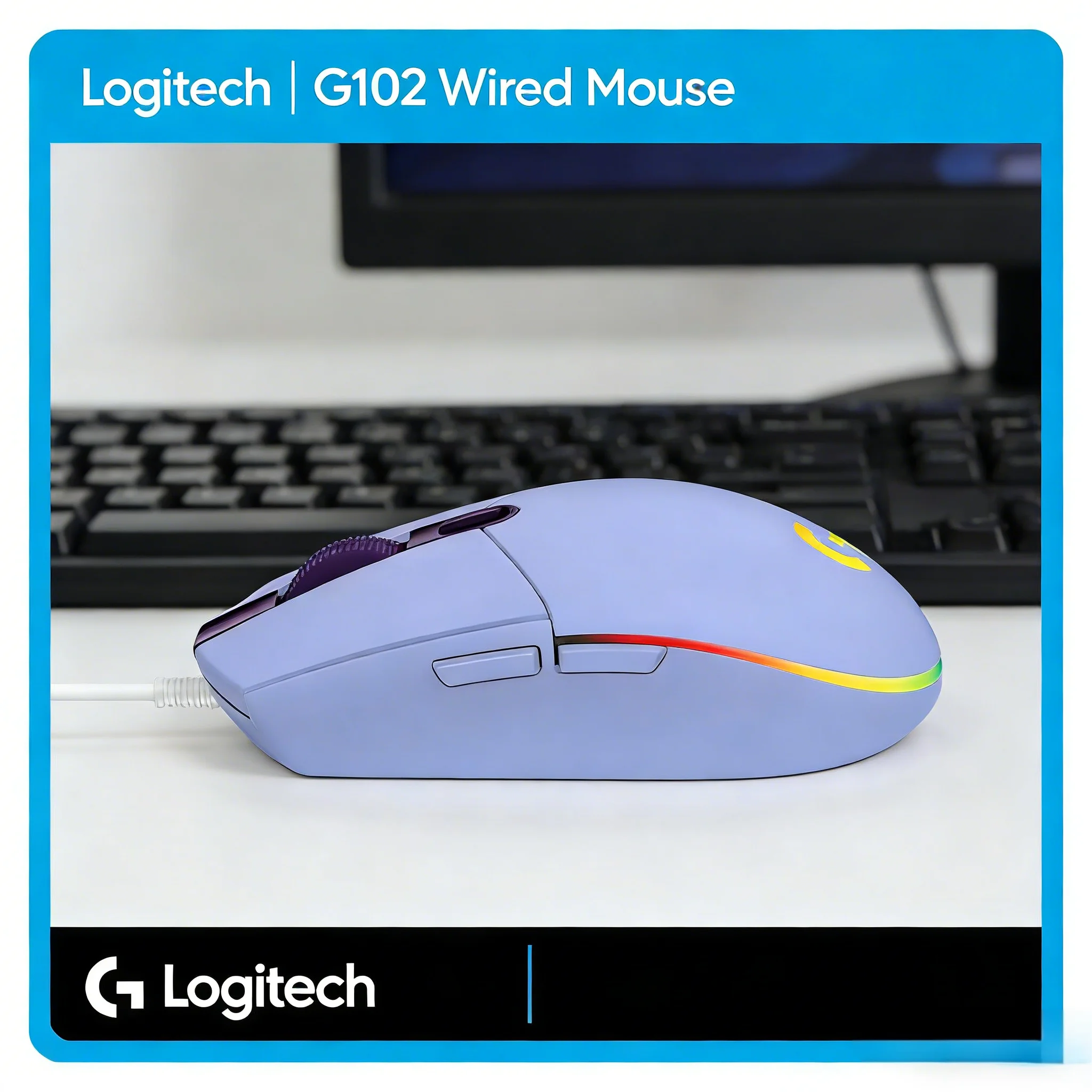 

Игровая мышь G102 Prodigy с подсветкой LIGHTSYNC RGB Flow и сенсором 8000 DPI