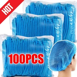 100/50PCS Disposable Non Woven Fabric Hat Sterile Work Cap Cooking Chef Cap Work Wear Hair Salon Beauty Kitchen Accessories