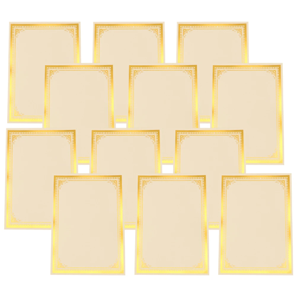 

12-листая пустая бумага для диплома, внутренние листы для печати, сертификаты для наградов, сертификаты для школьного использования