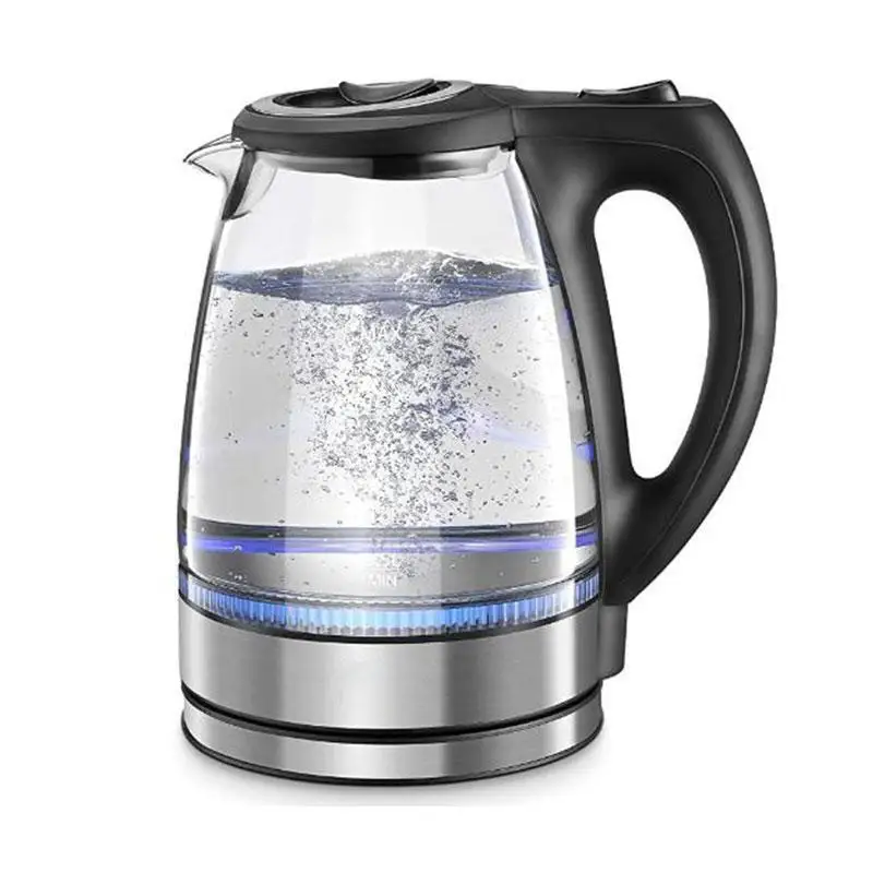 

1.7L Portable Electric Water Kettle, 1500W Electric Kettle With Handle, Transparent Glass Small Electric Kettle