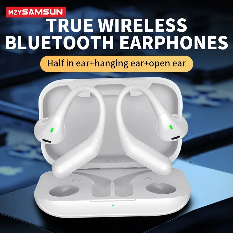 

MZYSAMSUN New AIR6 Bone Conduction TWS Earphone Wireless Open Ear Headphone Sport Running Ear Hook Bluetooth Headset With Mic