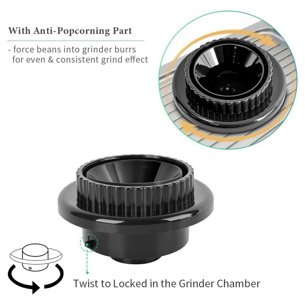 

AT54 Однодозовый бункер Силиконовые сильфоны, совместимые с кофемашиной для эспрессо Интеллектуальная кофемолка Аксессуары