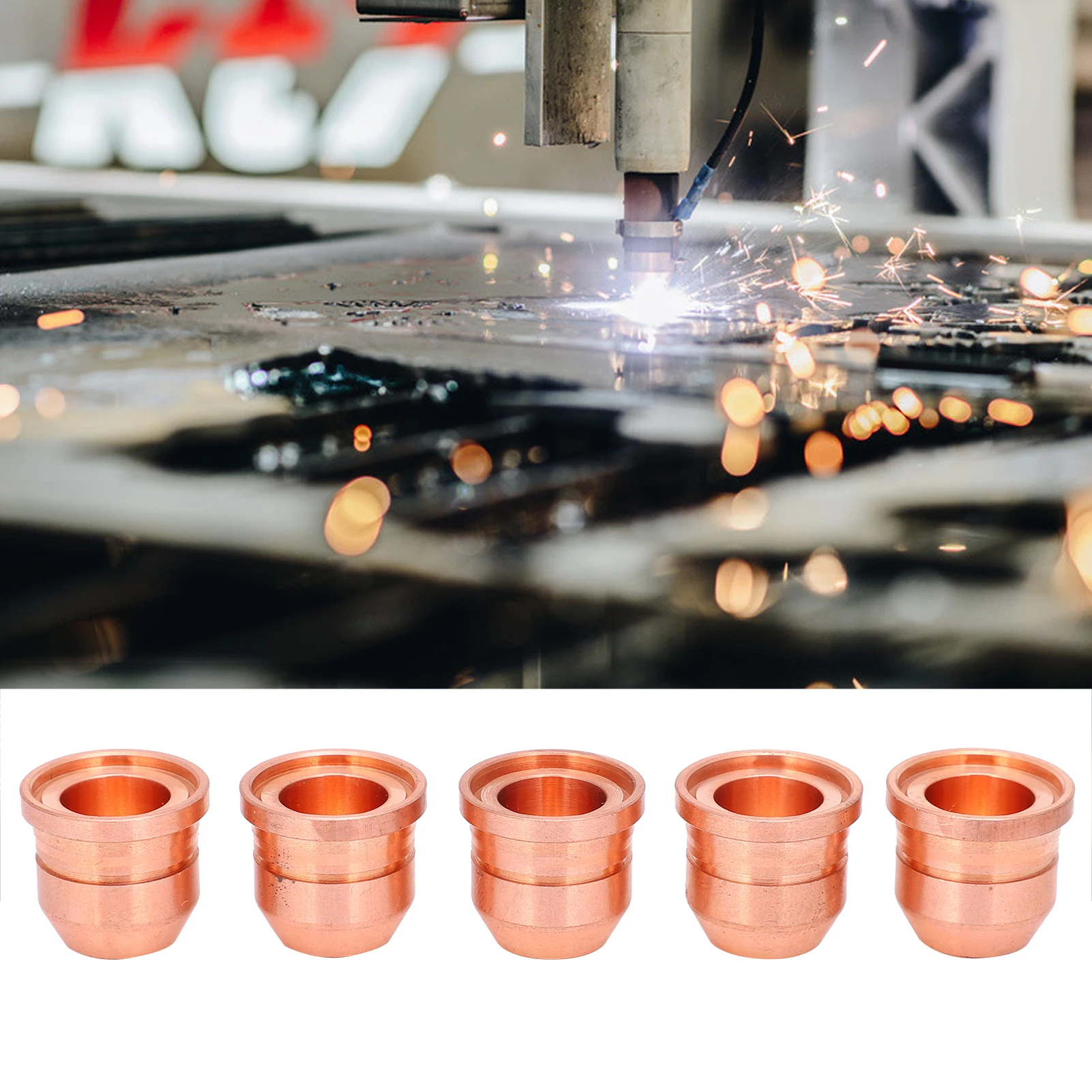 

220975 Plasma Nozzle Cutting Torch Electrode Tip Cutter Spray Head Accessories Cutter Nozzle Kits Plasma Cutter Accessories