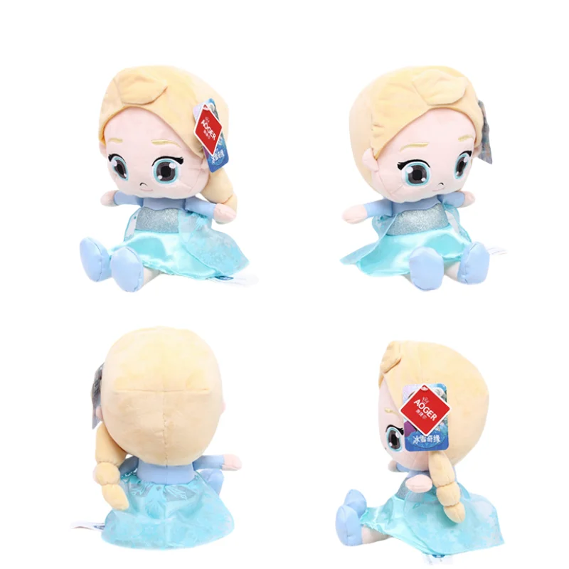 22-30CM Disney Frozen Plush Toy Snow Queen Elsa Princess Anna and Olaf Doll Filling Model for Children Girls Boys Christmas Gift