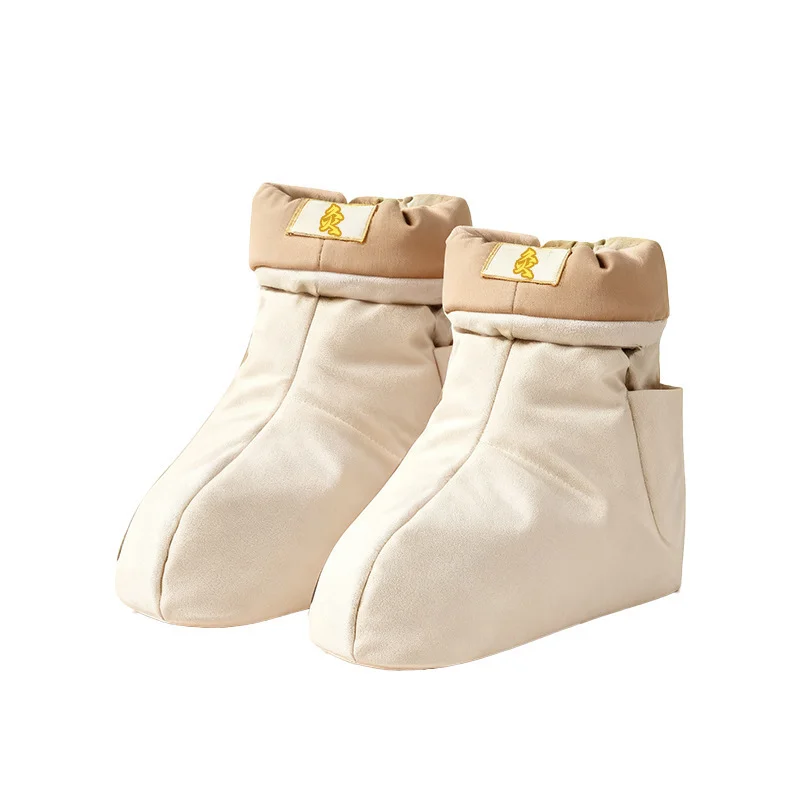 รองเท้าบำบัดด้วยความร้อนสมุนไพรสำหรับเท้า ข้อเท้า และขา รองเท้าม็อกซิบัสชั่นไฟฟ้าสำหรับอาการปวดข้อและการไหลเวียนโลหิต ผ้าพันร้อนแบบปรับได้