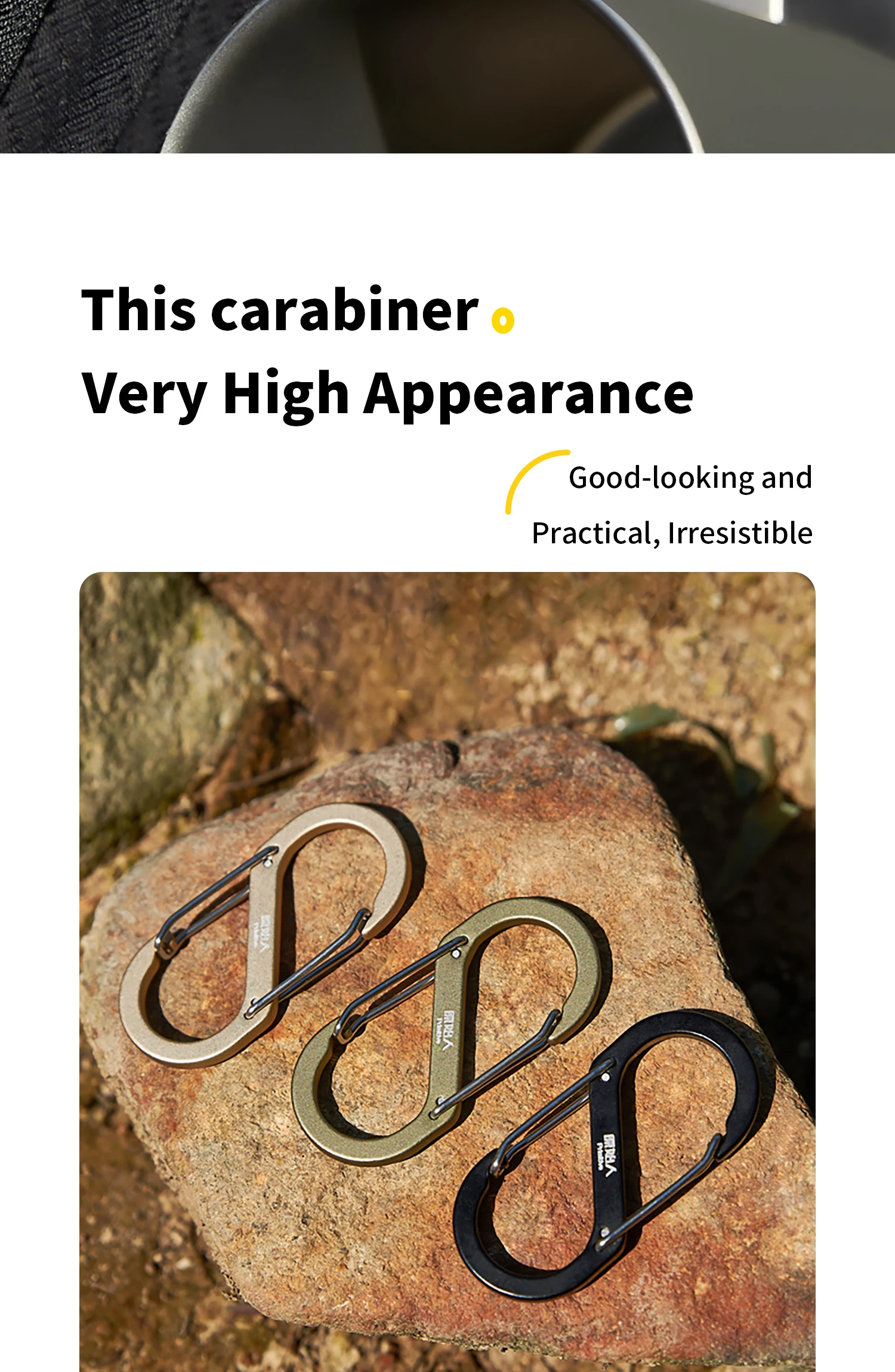 PRIMITIVE Karabinerhaken, leichter Karabiner aus Aluminiumlegierung, D- und S-förmiger Doppelverriegelungshaken, robuster Federhaken, kleiner Schlüsselanhänger-Karabiner – Detail 2