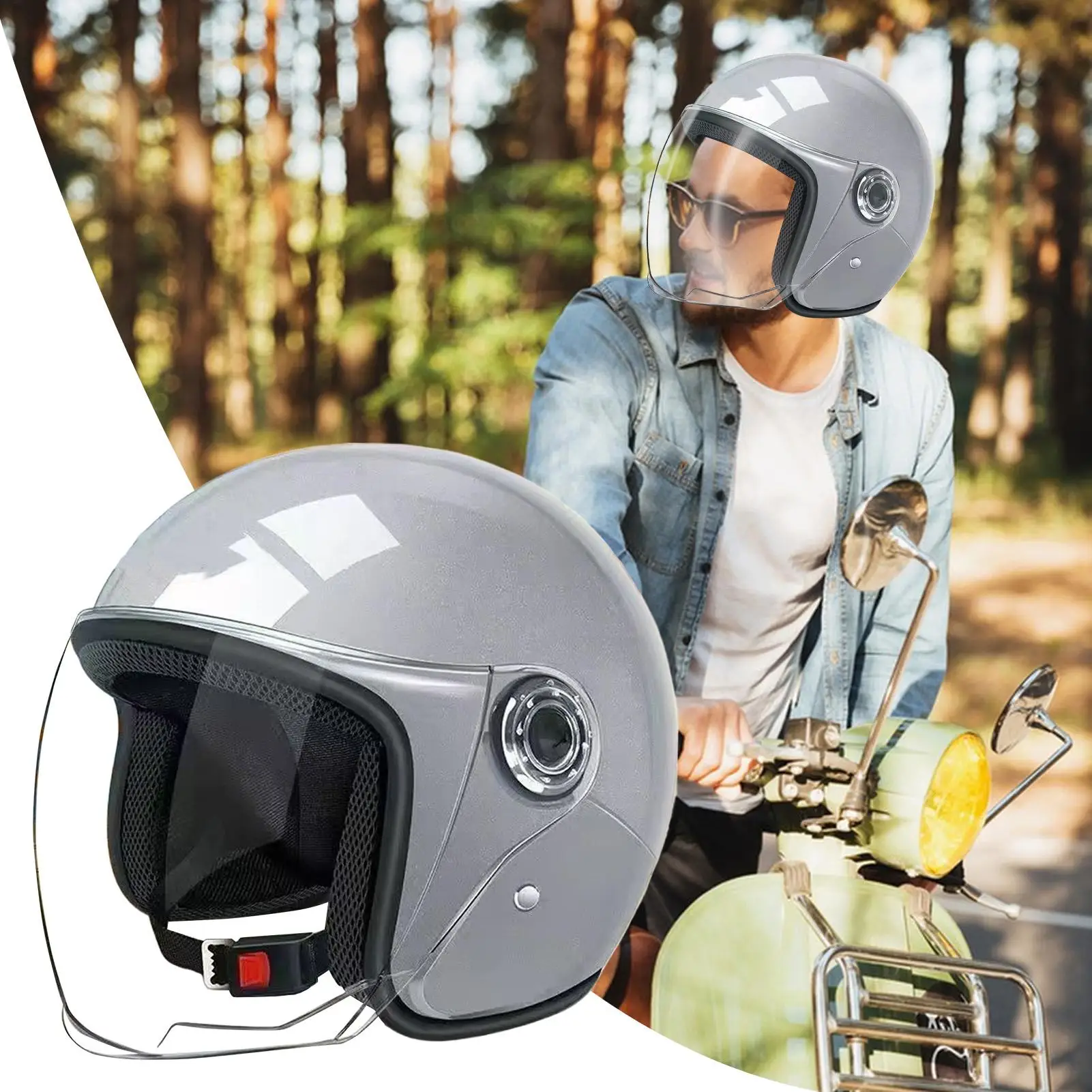 Riding Safety Hat Scooter Safety Hat Warm Safe Device Comfortable Headwear for Women Travel Road Trip Adults Men Riding Outdoor