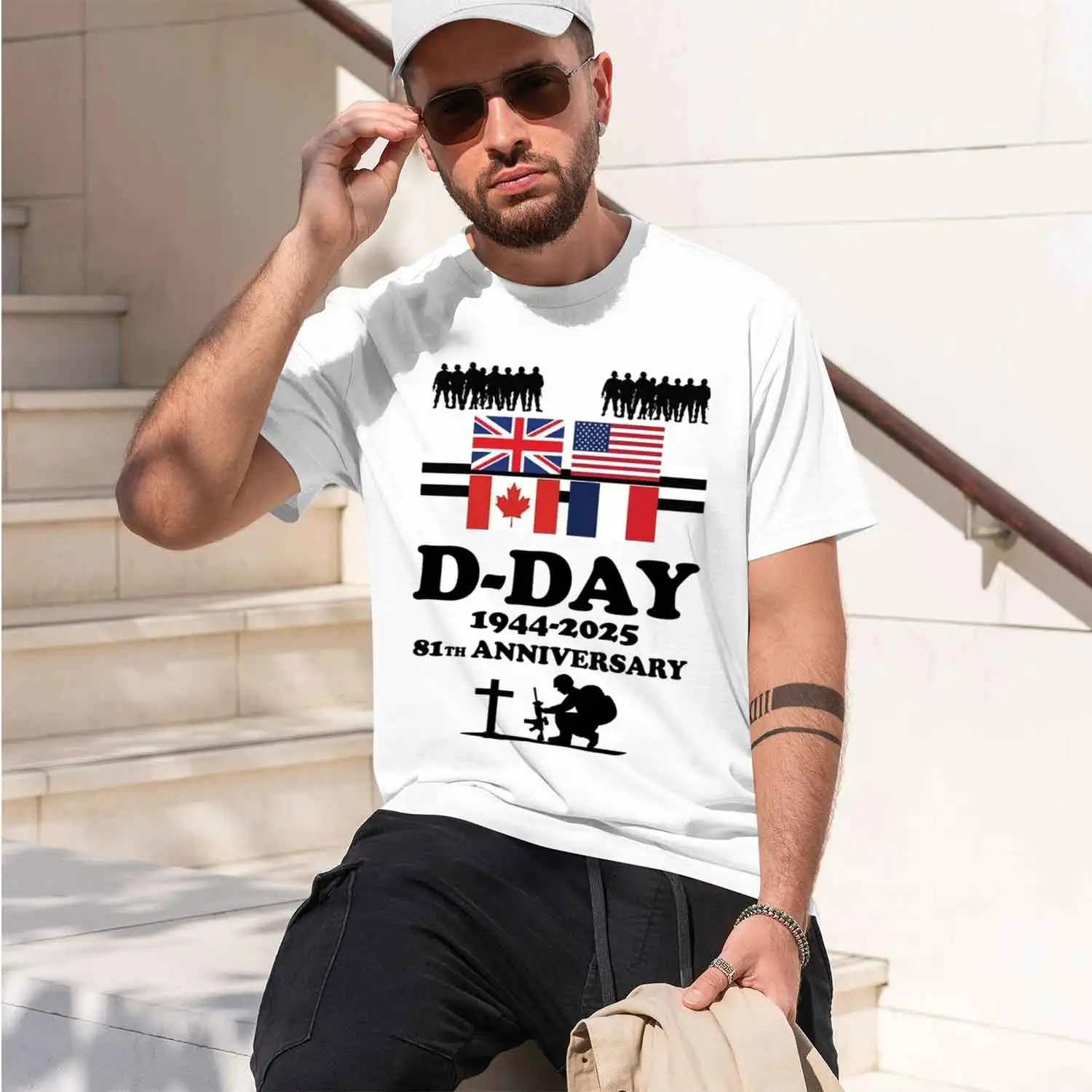 Mens 81st Annivarsary Flags D-Day Grh T Shirts 1944 Normandy T-shirt Summer Woman Man High Quty Short-sv 2026 New Model Men’s Sh