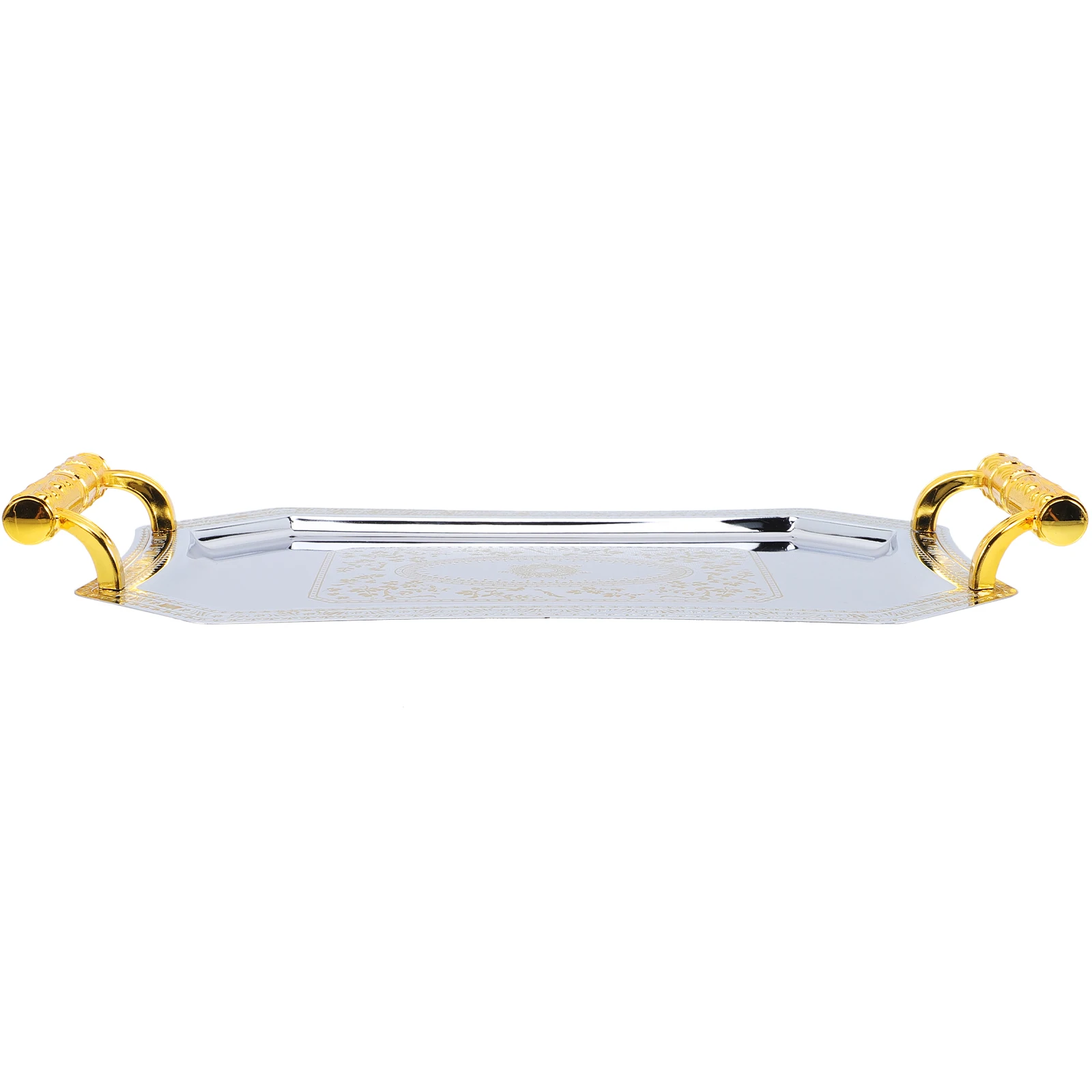 

Stainless Steel Fruit Tray European Style Compact Dessert Serving Plate for Kitchen Banquet Coffee Table Snack Tray