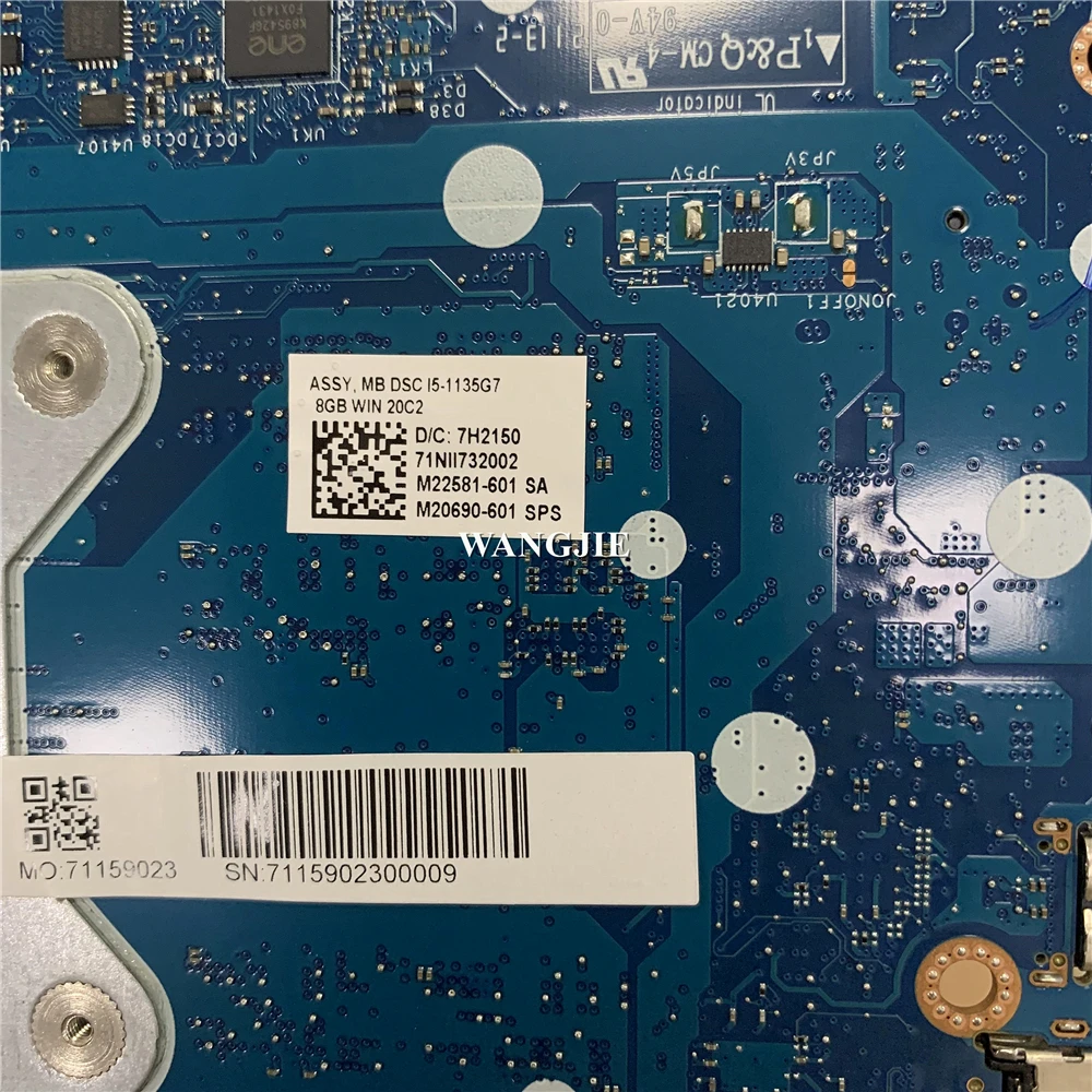 LA-J475P For HP ENVY 13-ba1503TX 13-BA Laptop Motherboard M20690-601 DSC MX450 2GB i5-1135G7 8GB WIN 100% Working