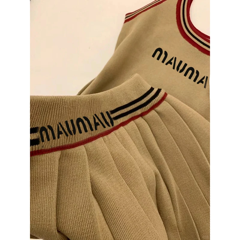 طقم توب وتنورة من Youthful College-Sle Color Blo ort Sve طقم بدلة نسائية راقية من قطعتين للشباب...