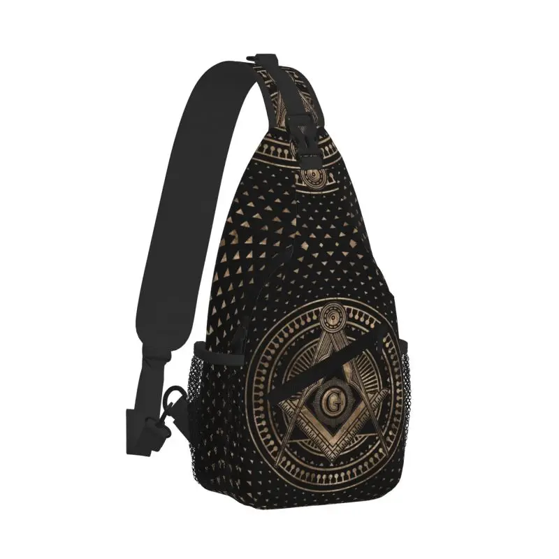 الماسونية الماسونية ميسون رمز حبال حقيبة صدر للرجال مخصص الماسوني Crossbody حقيبة الكتف للرجال ركوب الدراجات التخييم Daypack