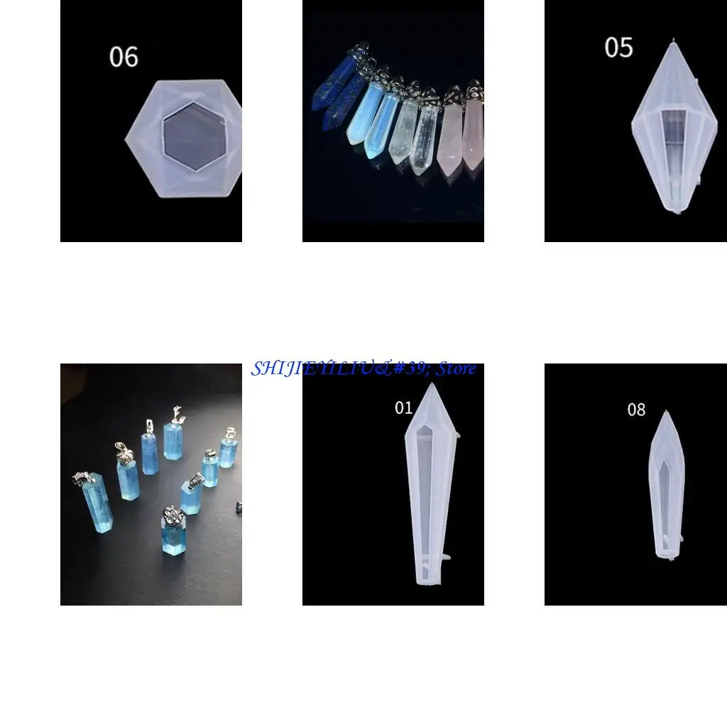 

E21F Pendulum Crystal Molds Epoxy Resin Jewelry Casting Molds Resin Pendant Mold