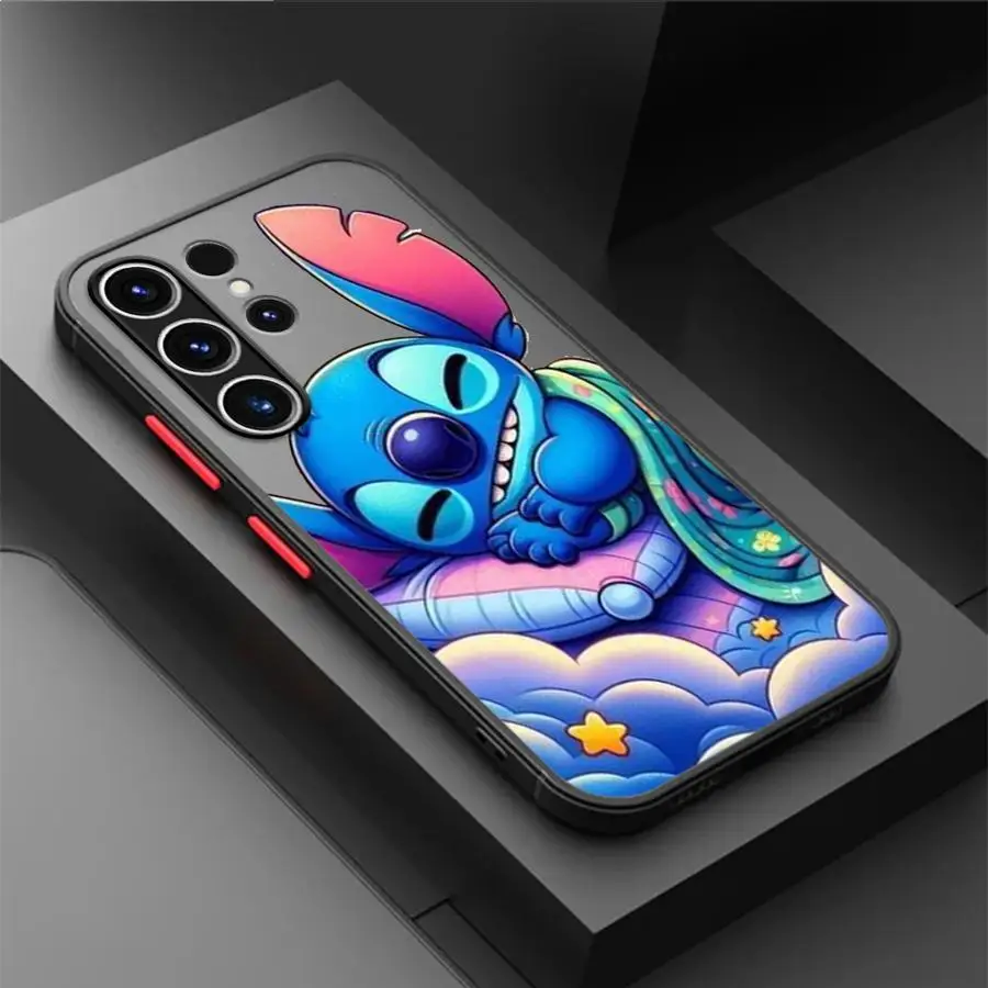 Disney Stitch Matte Case For Samsung Galaxy S24 S22 S23 S20 S21 FE S10 S24 Plus Capa Note 20 Ultra 10 Lite Phone Fundas image 2