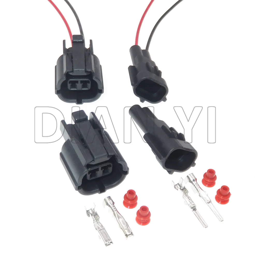 

1 Set 2 Way Automobile Harness Connector AC Assembly Car Waterproof Plug 173063-2 173090-2 For Auto Socket