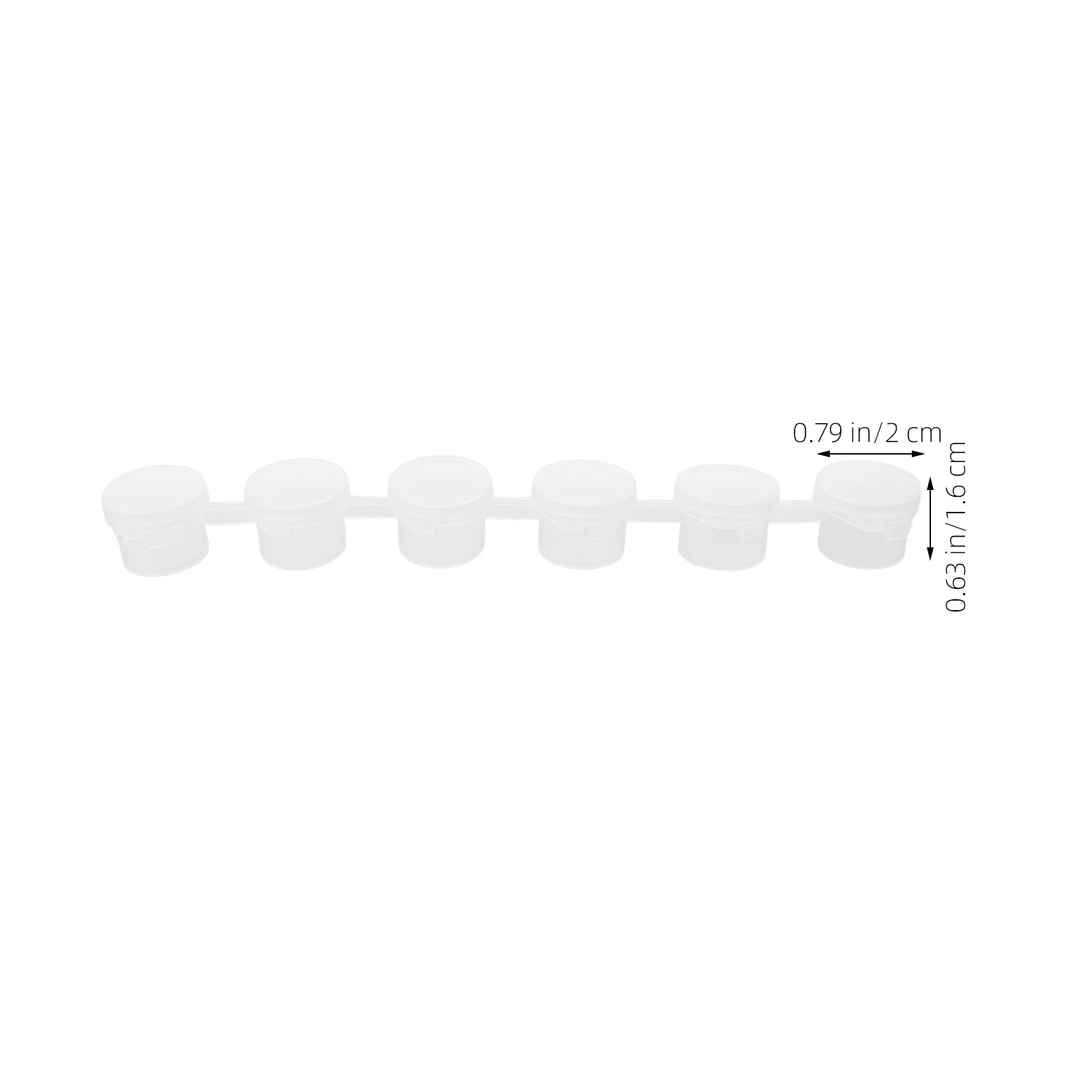 

30 Pcs Empty Paint Cups Palette Storage Containers White Paint Cup Pots Compact Size Light Weight Design PE Material Long Time