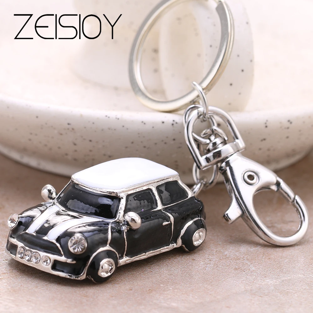 Fashion alloy car key chain keychain charm women handbag crystal pendant small luxury model car accessories ysk073