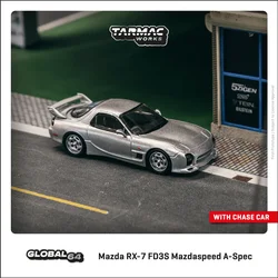 Tarmac Works 1:64  RX-7 FD3S speed A-Spec Silver Diecast Model Car