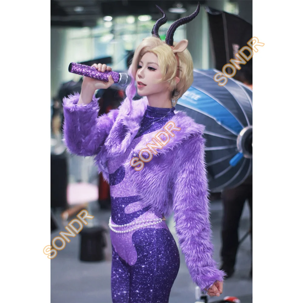 Anime Zoo 2 Singer Gazelle Cosplay Ears Horns Headwear For Girls Women Halloween Party Performance Role Play Accessories