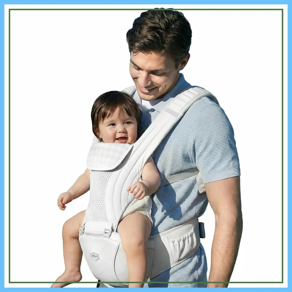 

6-in-1 Ergonomic Baby Carrier with Hip Seat, Air-Padded Shoulder Straps, Forward-Facing, Hands-Free, Up to 45 lbs